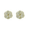 Gold pave flower earrings