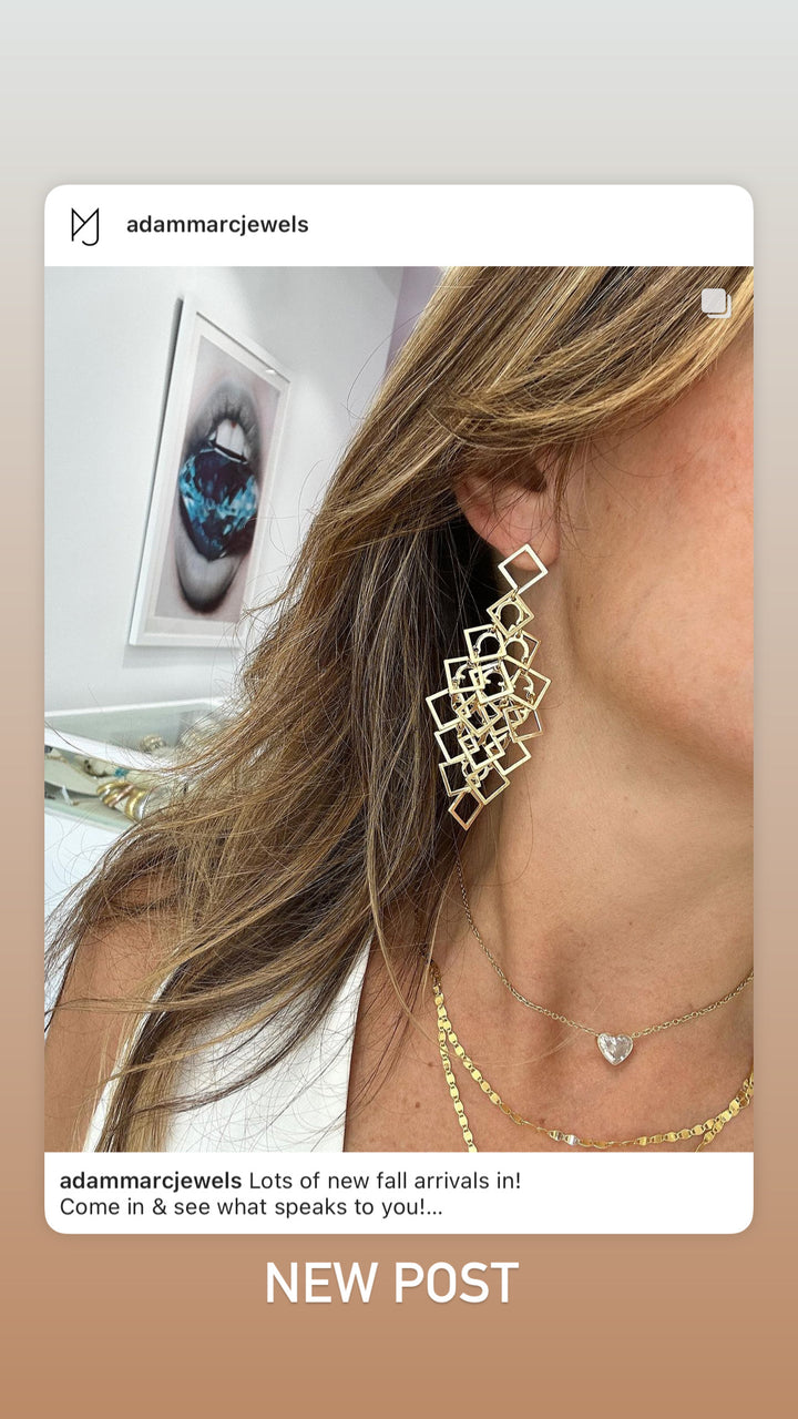 RHOMBOID CHANDELIER EARRINGS