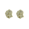 Gold cz flower Earrings