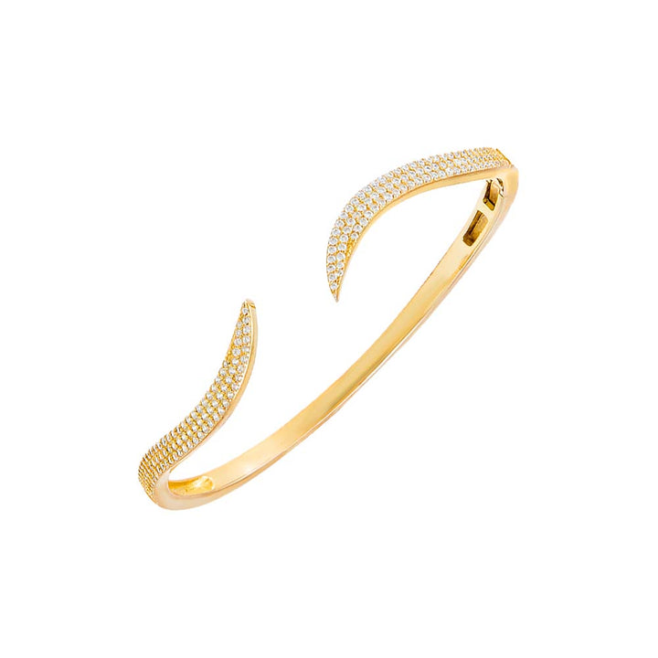 THIN PAVÈ WAVE BANGLE