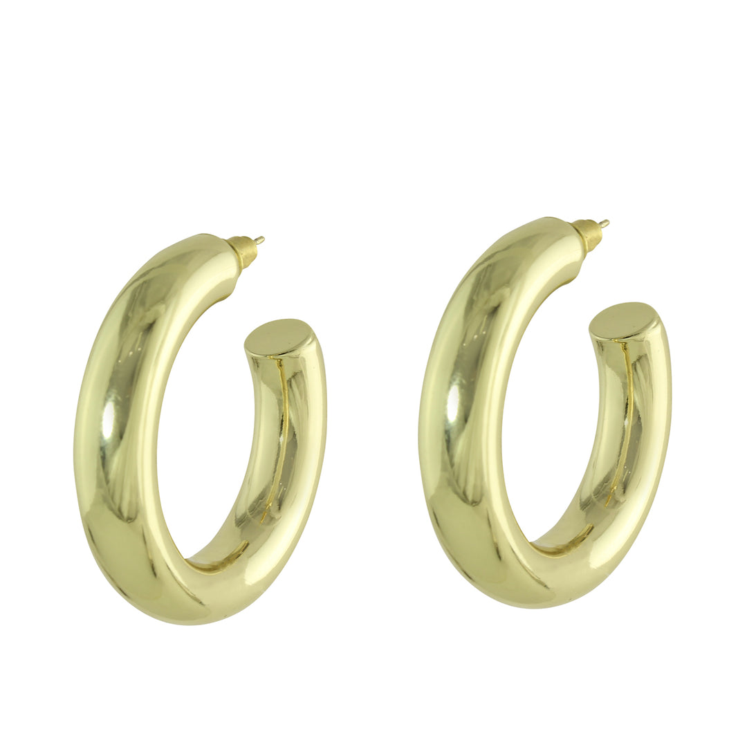 LARGE THICK OPEN HOOPS EARRINGS