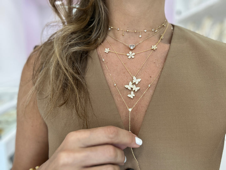 Dangling butterfly necklace