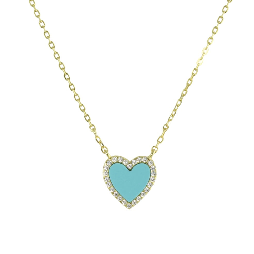 ENAMEL HEART NECKLACE