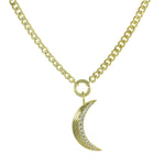 Fluted moon necklace