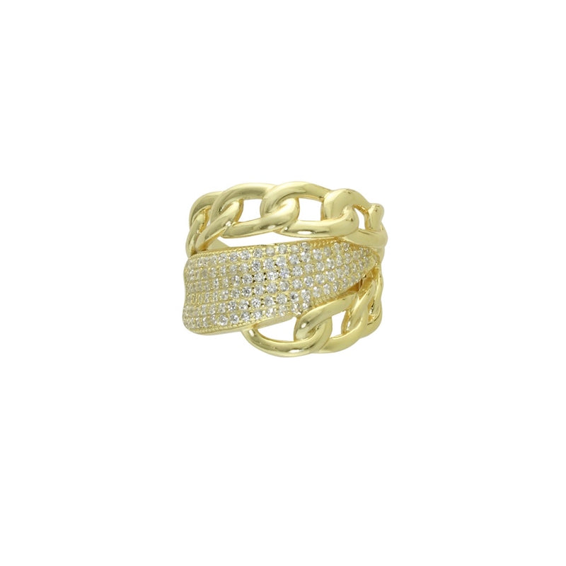 WIDE OVERLAPPING LINK RING