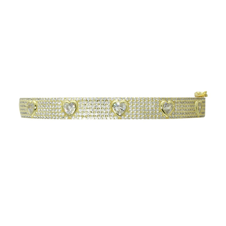 PAVÈ STATION HEART BANGLE