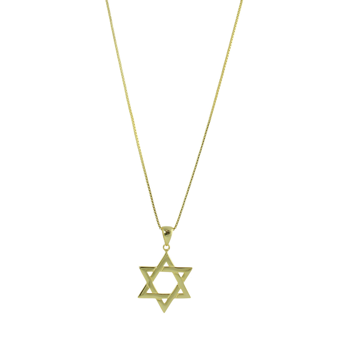 LARGE GOLD STAR OF DAVID NECKLACE