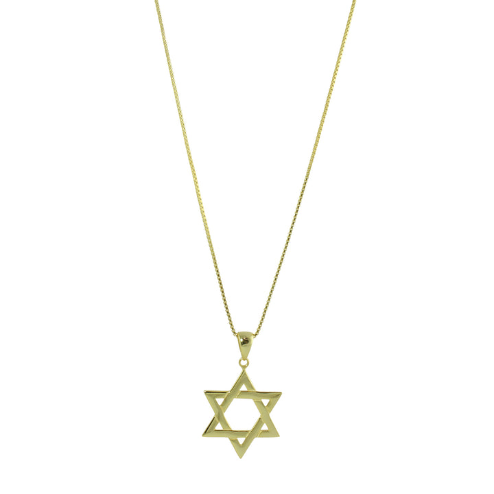 LARGE GOLD STAR OF DAVID NECKLACE