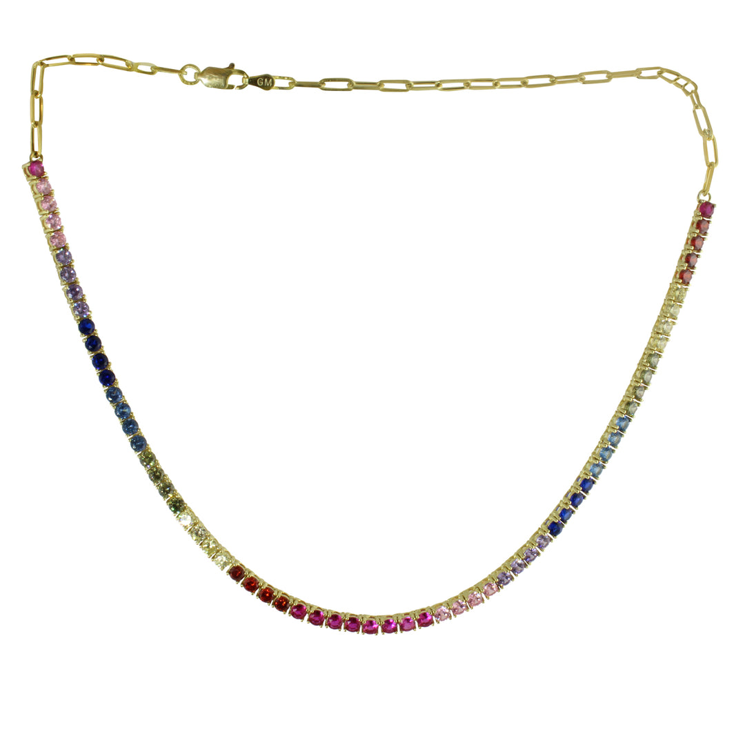 multicolor tennis choker