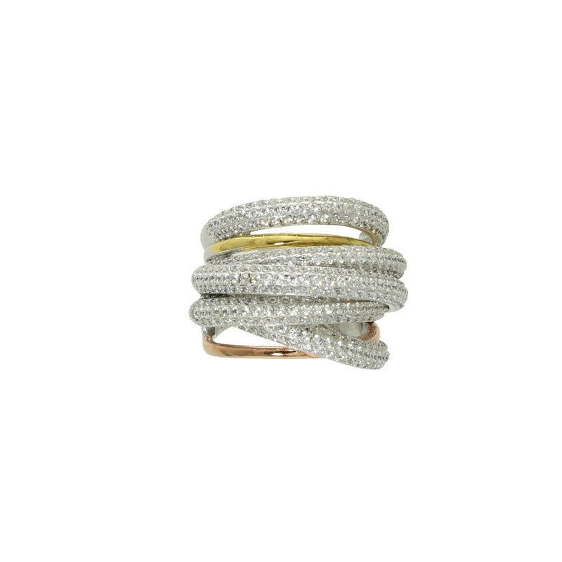 fancy pave cocktail ring