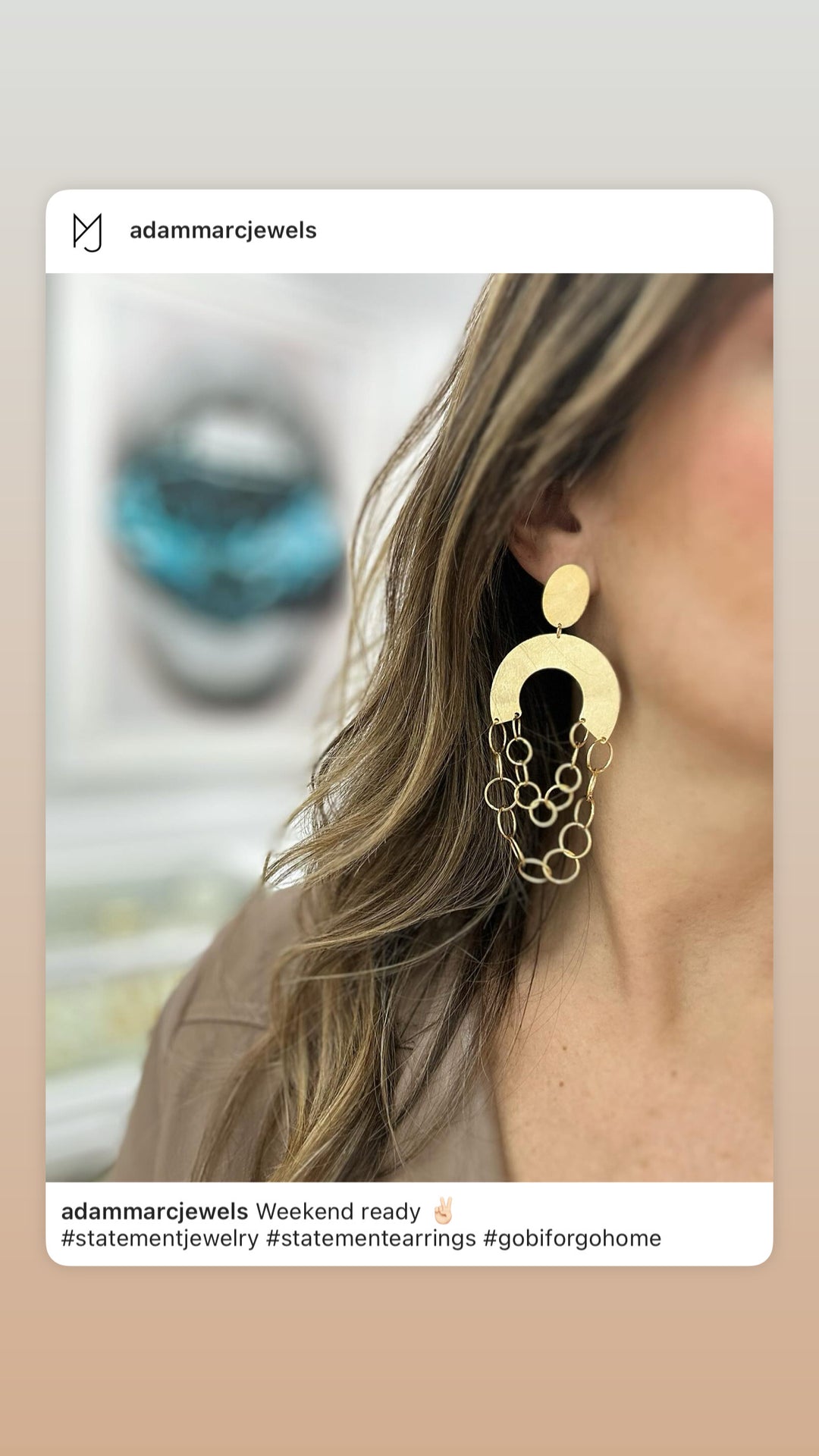 CHAIN LINK CHANDELIER EARRINGS