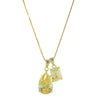 THE LARGE 2 STONE CANARY SOLITAIRE LONG NECKLACE