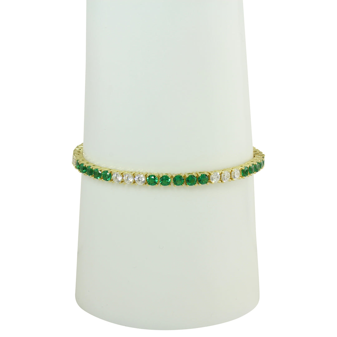 DIAMOND &amp; RUBY TENNIS BRACELET