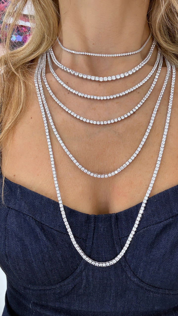 4 PRONG TENNIS NECKLACE
