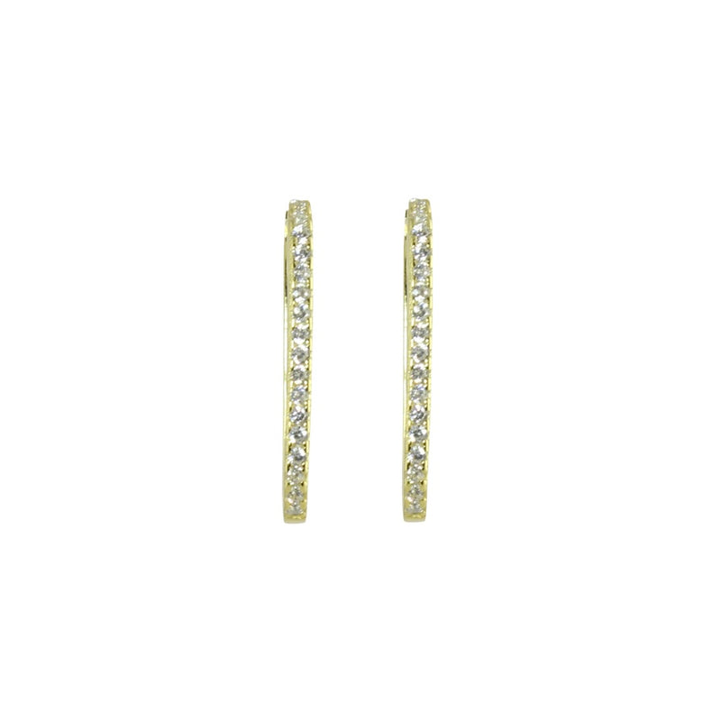 THIN CZ RECTANGLE EARRINGS