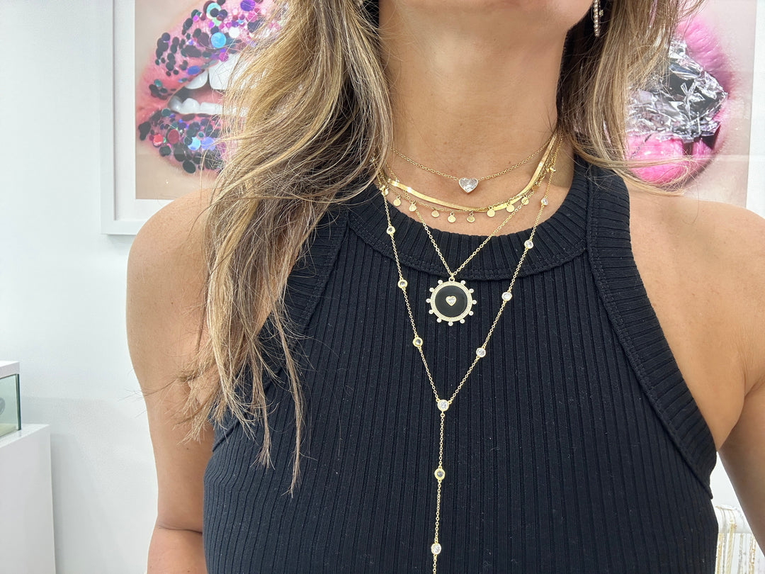 DIAMOND STATION LARIAT &amp; CHOKER  SET