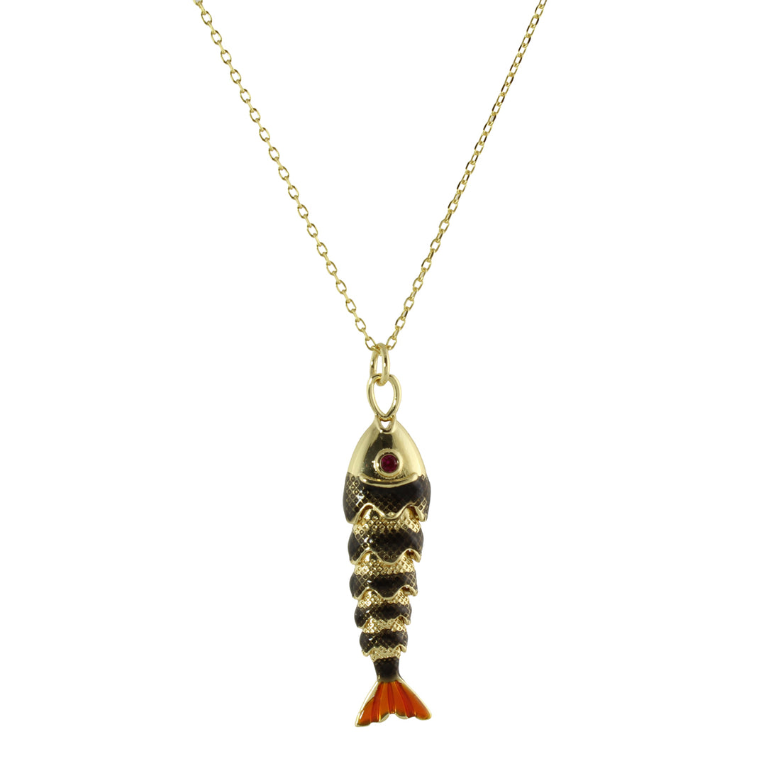 SINGLE ENAMEL FISH NECKLACE
