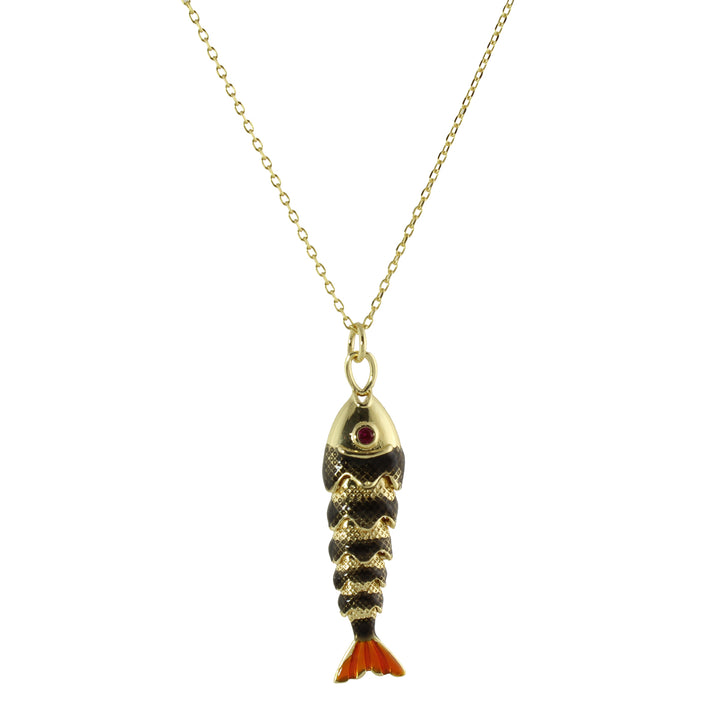 SINGLE ENAMEL FISH NECKLACE