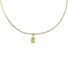 SOFT WIRE EMERALD CUT SOLITAIRE NECKLACE
