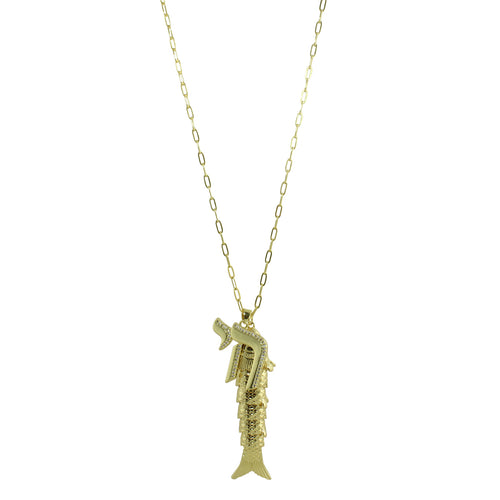 GOLD FISH & CHAI NECKLACE