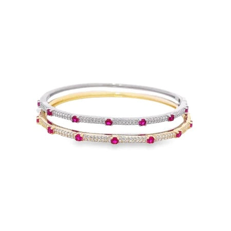 THIN PAVÈ STATION STONE BANGLE