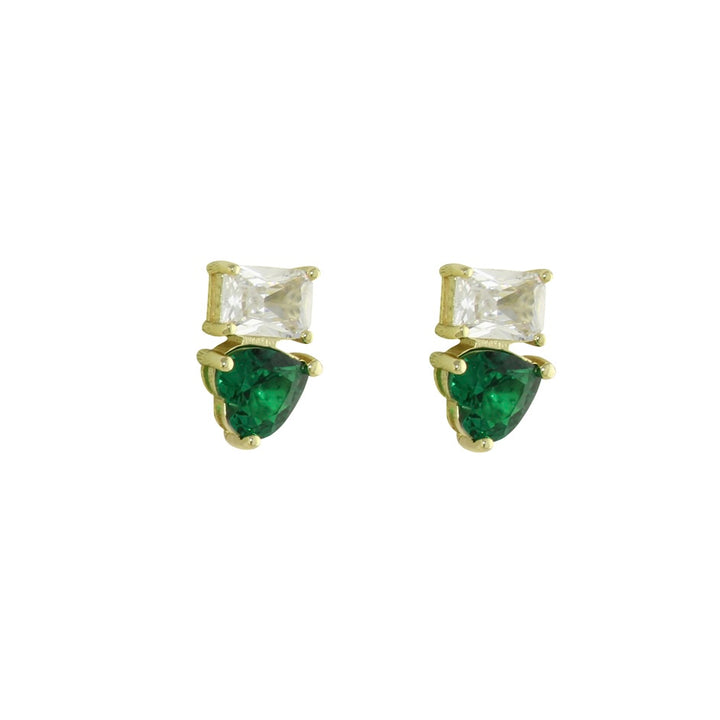 2 STONE STUD EARRINGS