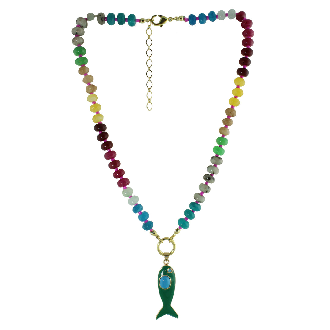 COLOR FISH BEAD NECKLACE