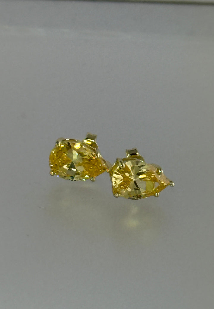 LARGE PEAR STUD EARRINGS