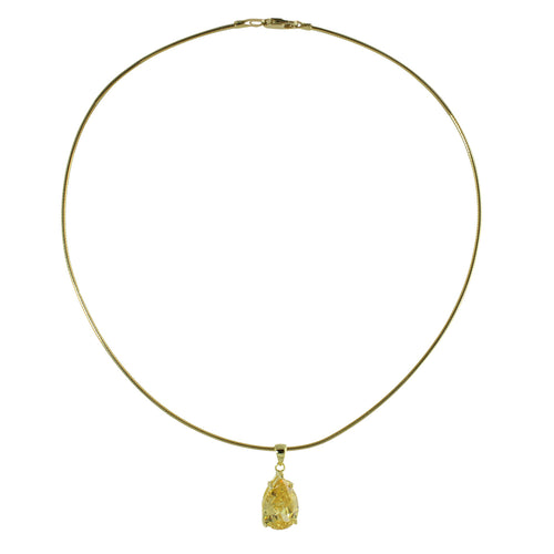 SOFT WIRE BIG CANARY SOLITAIRE NECKLACE