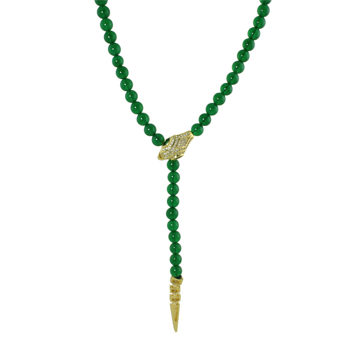 BEAD SNAKE LARIAT NECKLACE