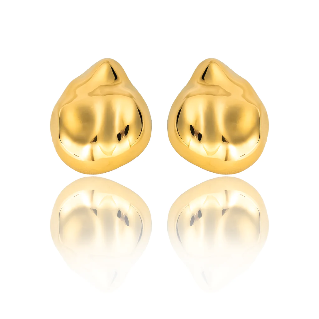 jumbo textured stud earrings