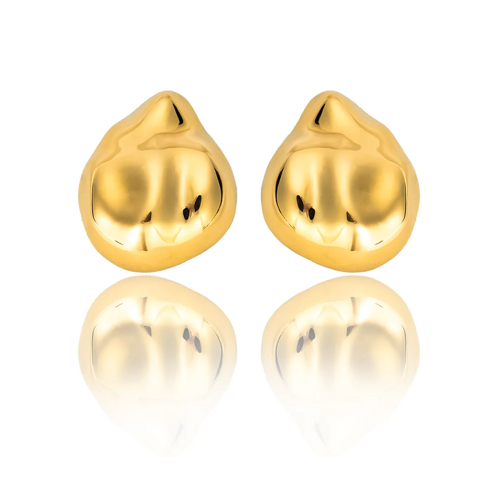 jumbo textured stud earrings