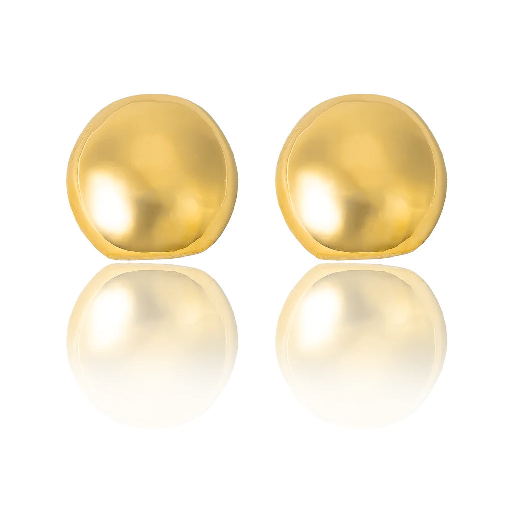jumbo dome stud earrings