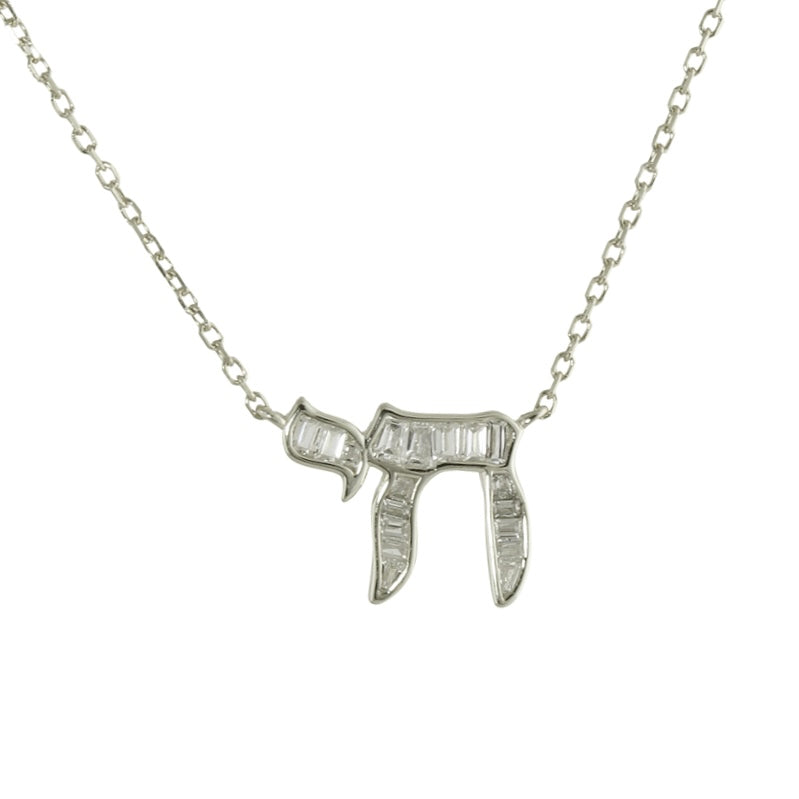 Silver chai necklace
