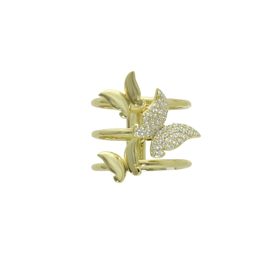wide butterfly ring 