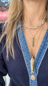 GREEN SCALE FISH NECKLACE