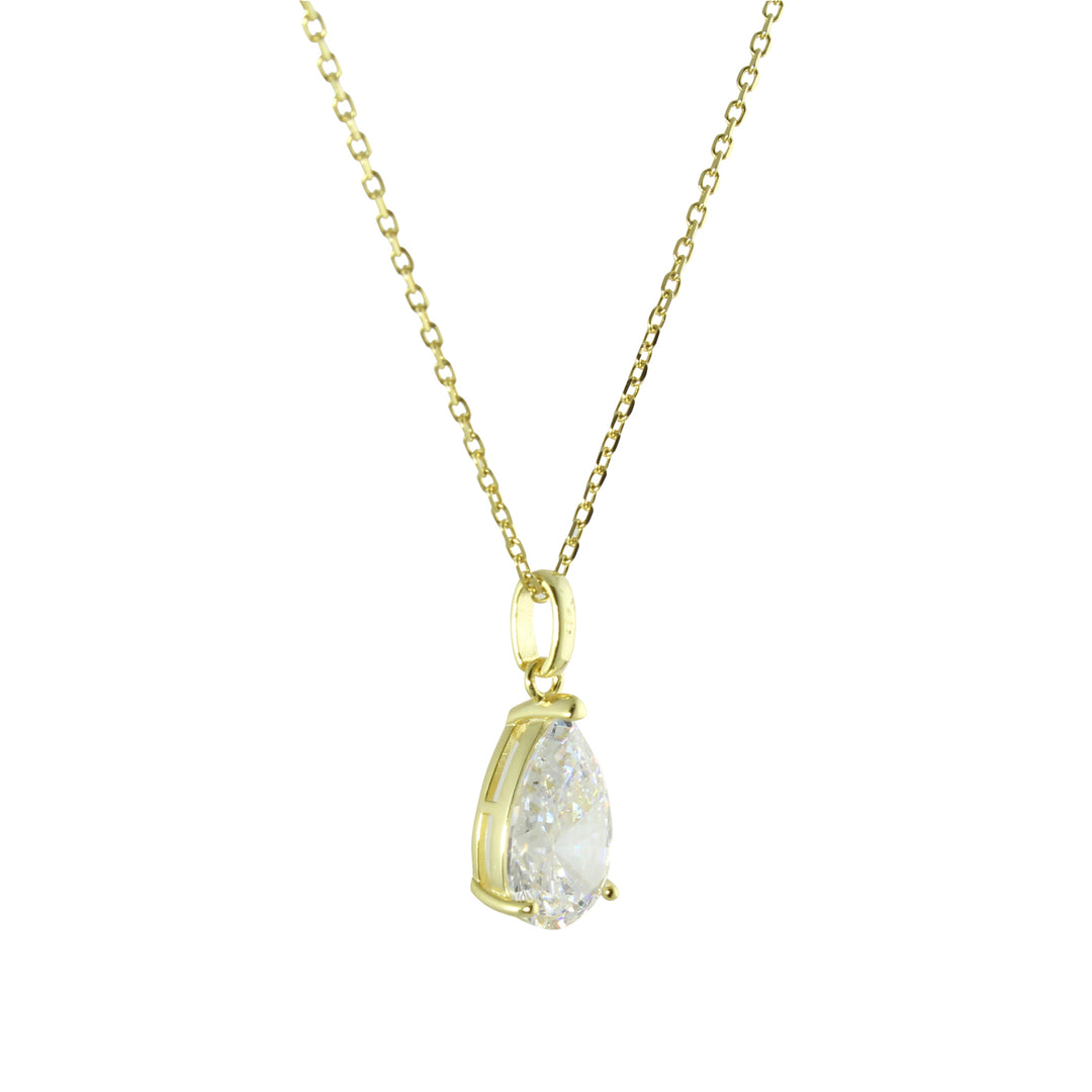 PEAR SOLITAIRE NECKLACE