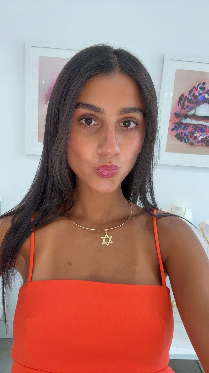 STAR OF DAVID WIRE CHOKER