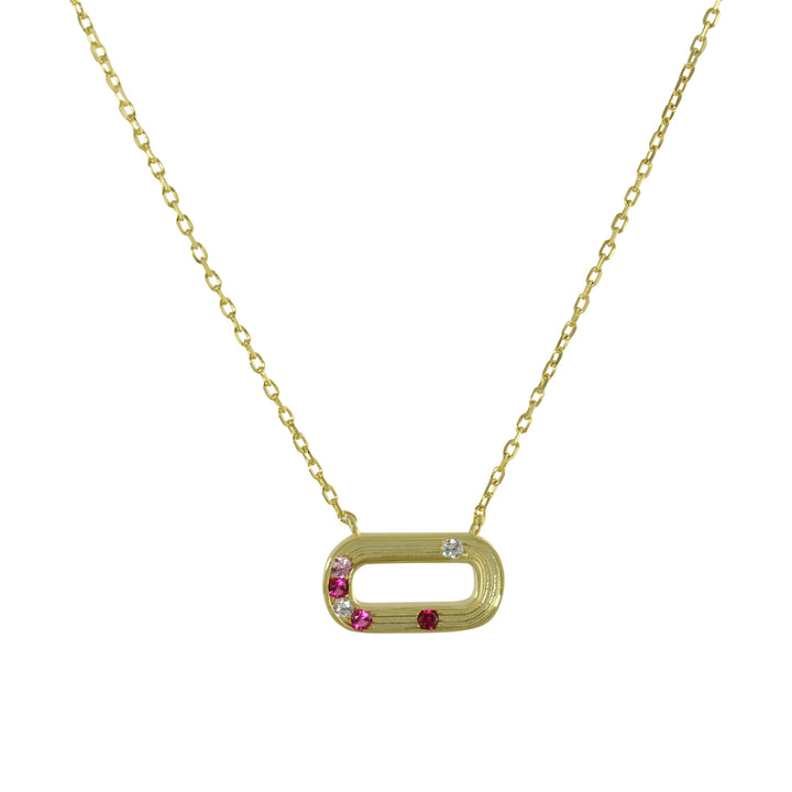 PAVÈ RECTANGLE NECKLACE