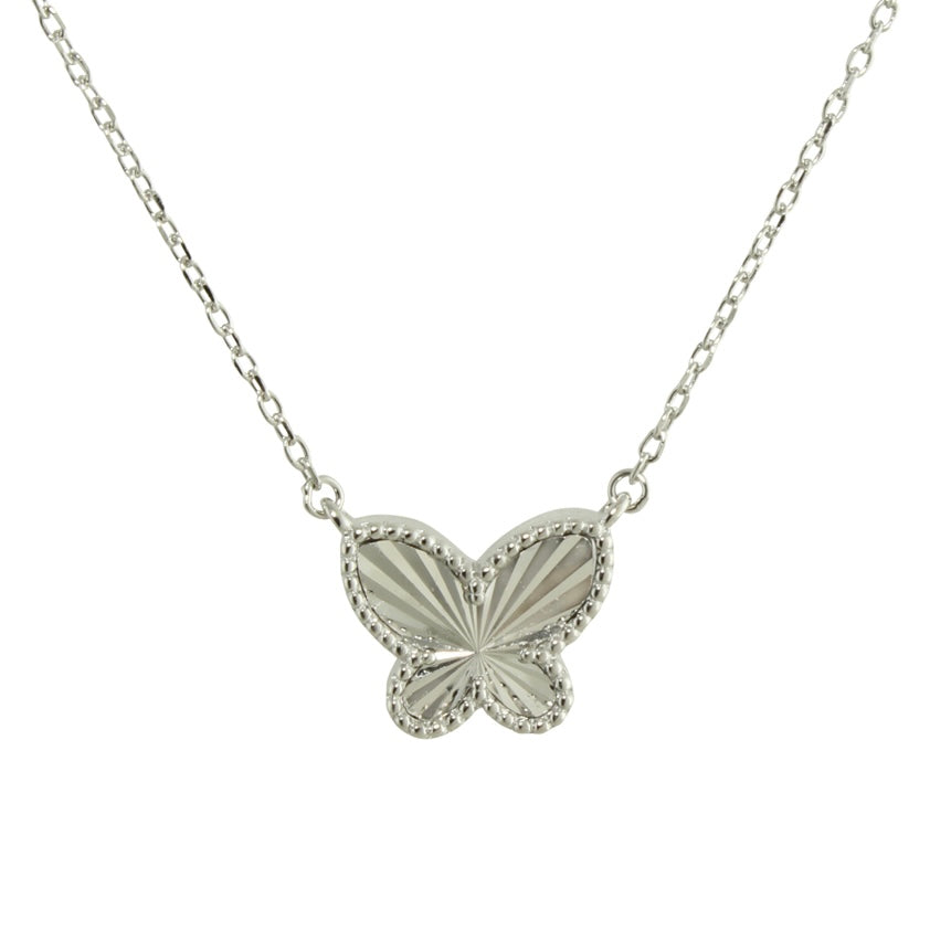MINI FLUTED BUTTERFLY NECKLACE