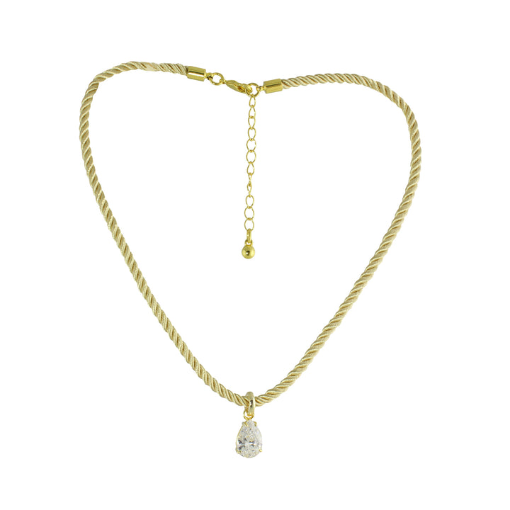 SOLITAIRE CORD CHOKER
