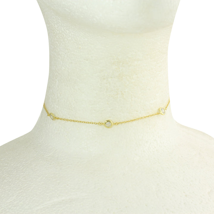 DIAMOND STATION CHOKER NECKLACE
