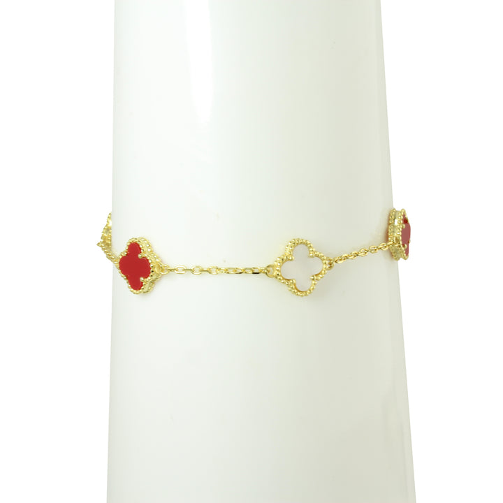 SMALL STATION COLOR CLOVER BRACELET