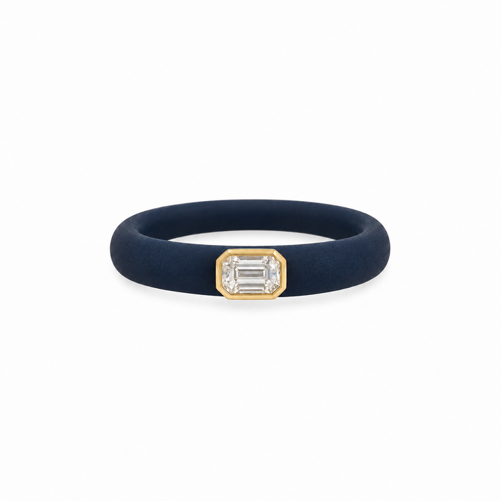RUBBER BEZEL CZ RING
