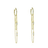 Gold hoop chain earrings 