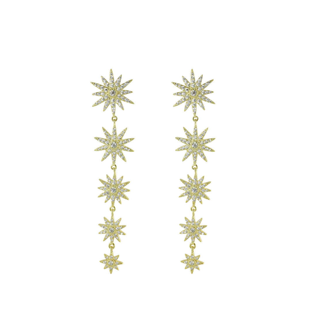 HANGING DIAMOND STARS EARRINGS