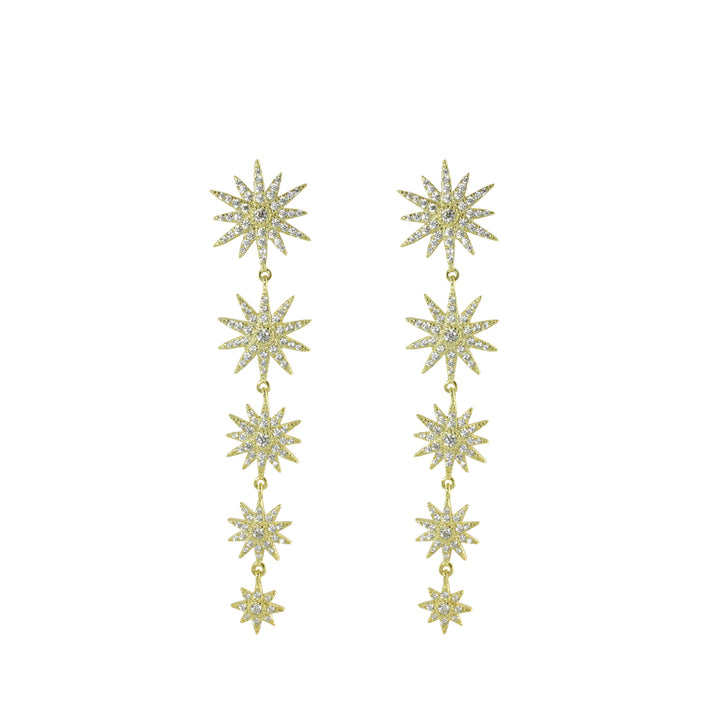 HANGING DIAMOND STARS EARRINGS