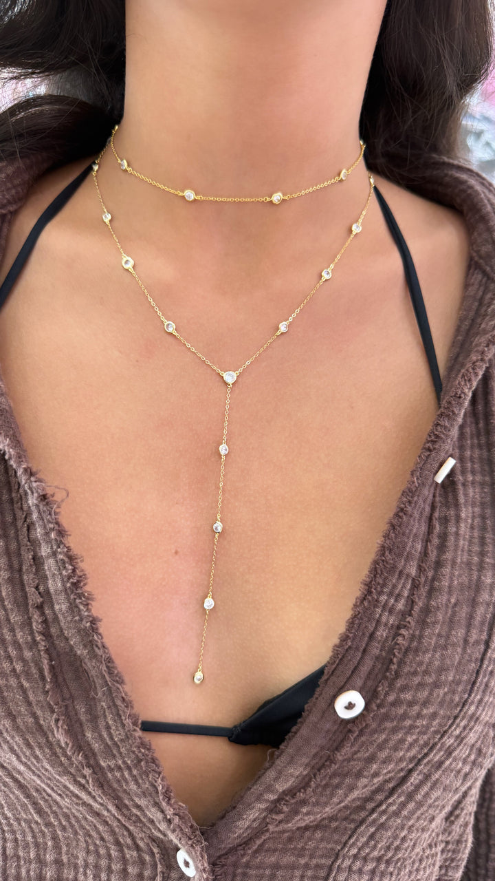 DIAMONDS BY THE YARD LARIAT CHOKER SET