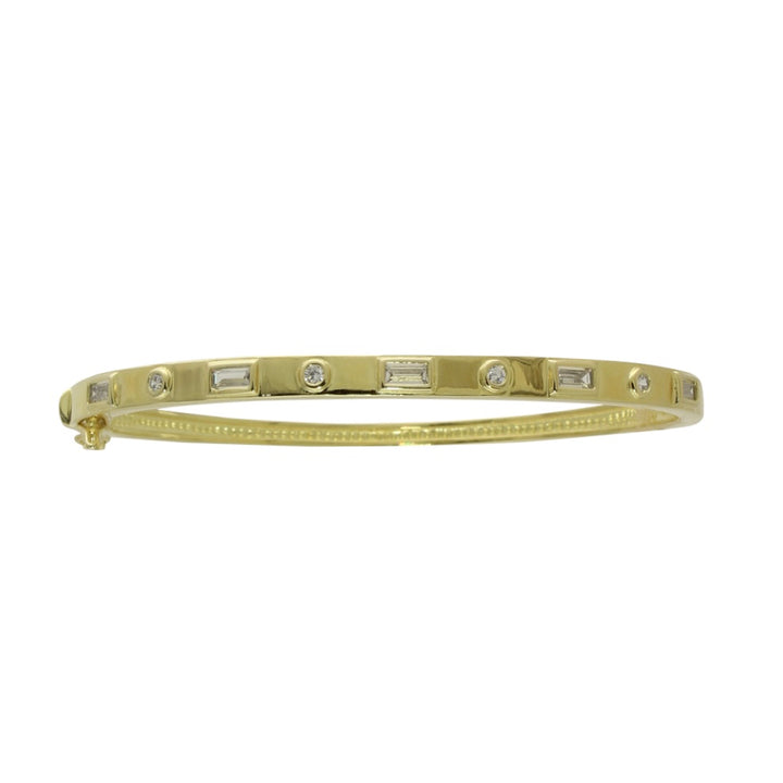 SMALL OVAL MULTI STONE INLAY BANGLE