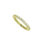 Thin gold eternity pinky ring 